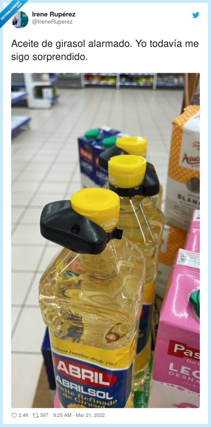 sorprendido,alarma,aceite de girasol