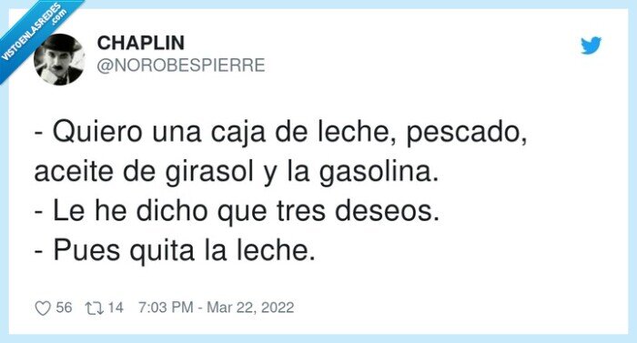 pescado,gasolina,girasol,leche,aceite