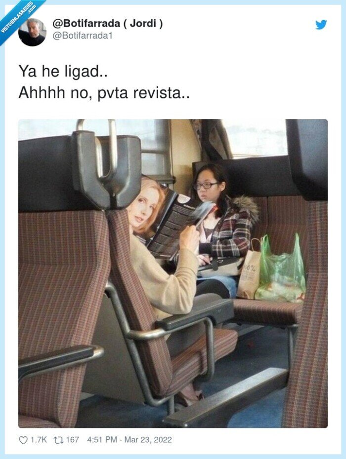 revista,ligar,mujer,mirada