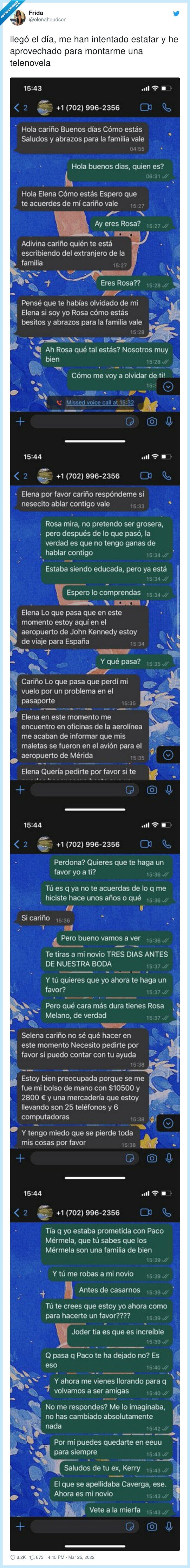 aprovechar,telenovela,estafar