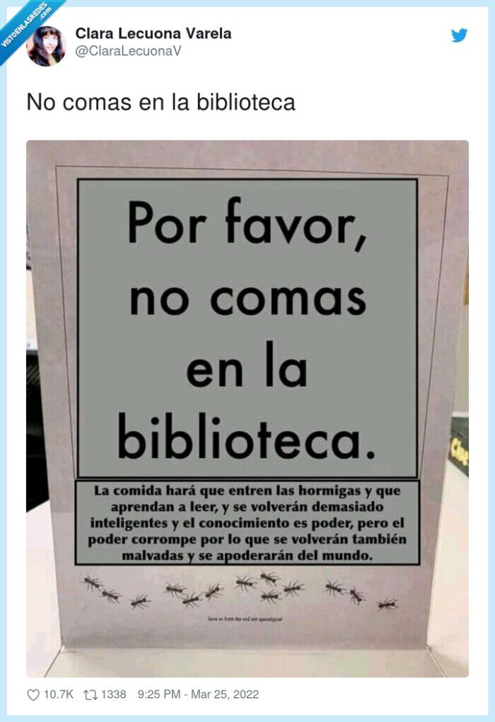 comer,biblioteca,hormigas