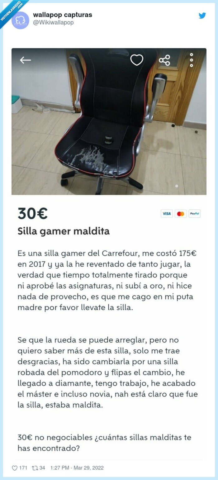silla,gamer,venta,wallapop