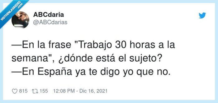 trabajo,semana,españa,sujeto,frase