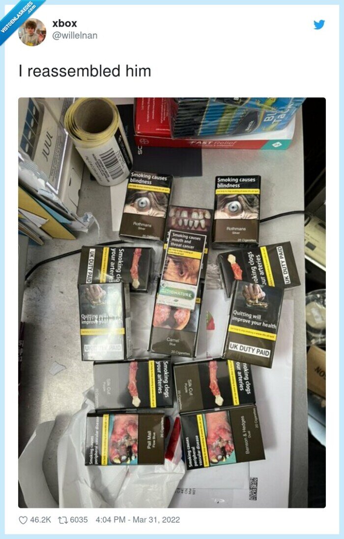 paquetes,tabaco,enfermedades,mal rollo