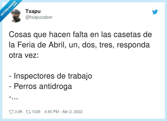 inspectores,antidroga,responder,trabajo,casetas,perros,feria de abril
