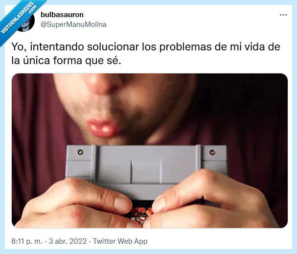 solucionar,problemas,vida,soplar,cartucho,videojuego