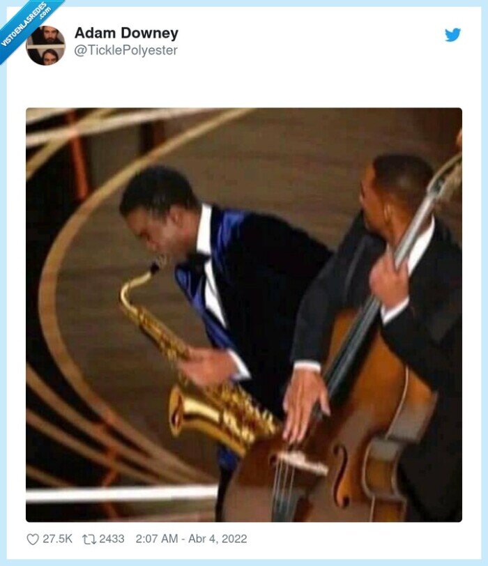 saxo,trombón,will smith,oscars,chris rock