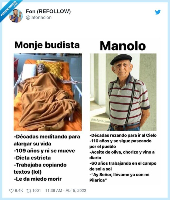 longevidad,viejos,monje budista,edad
