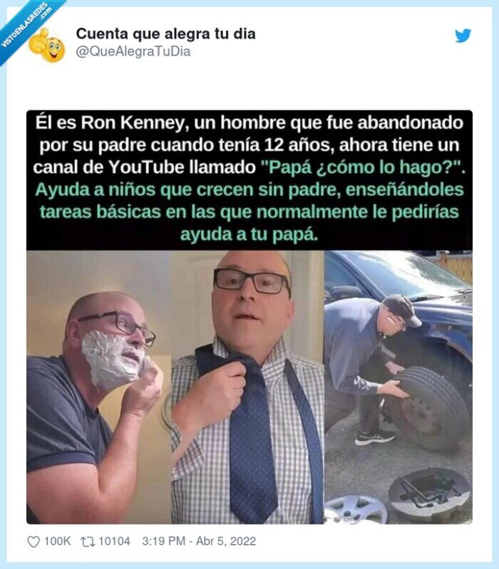 youtuber,ron kenney,abandonado,padre,cosas