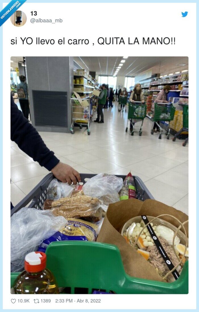 llevar,carro,supermercado,mano