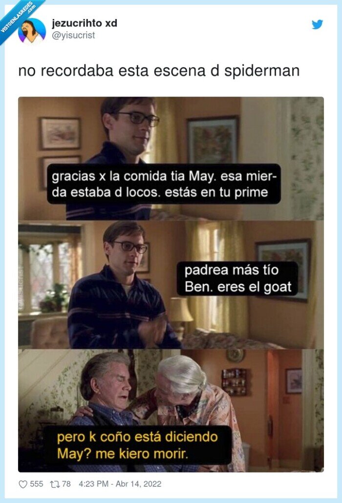 recordaba,spiderman,escena,lenguaje,jerga,wtf
