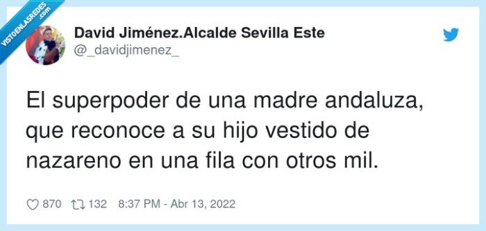 superpoder,andaluza,reconocer,nazareno,vestido,madre,procesión