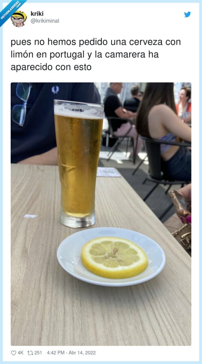 camarera,portugal,cerveza,limón