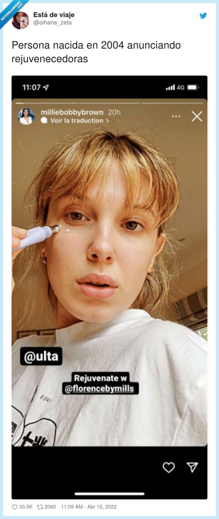 rejuvenecedoras,anunciando,persona,nacida,2004,millie bobby brown