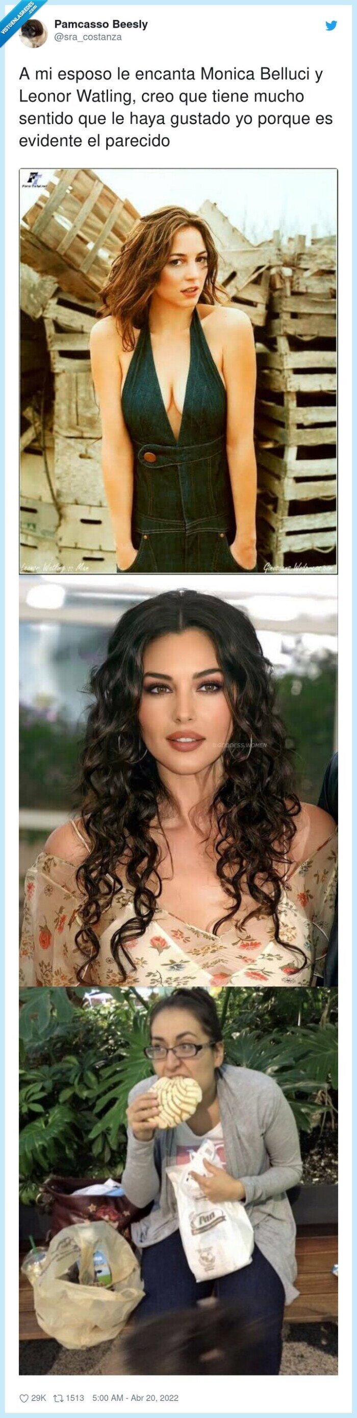 parecido,evidente,leonor watling,encanta,monica belluci