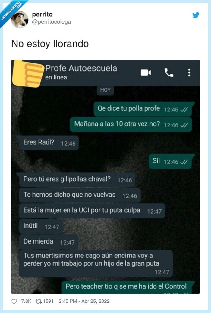 llorando,profesor,autoescuela