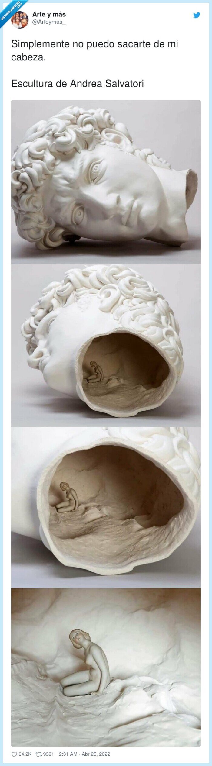 simplemente,escultura,andrea salvatori,sacarte,cabeza