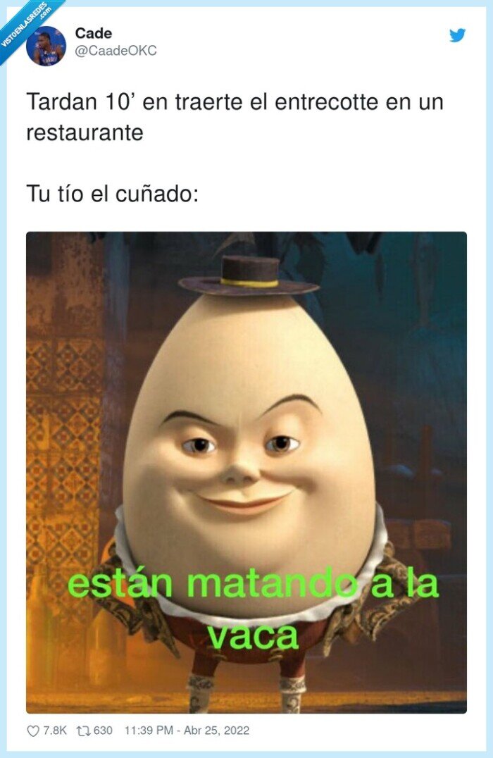 restaurante,entrecotte,carne,cuñado,tardar,10’