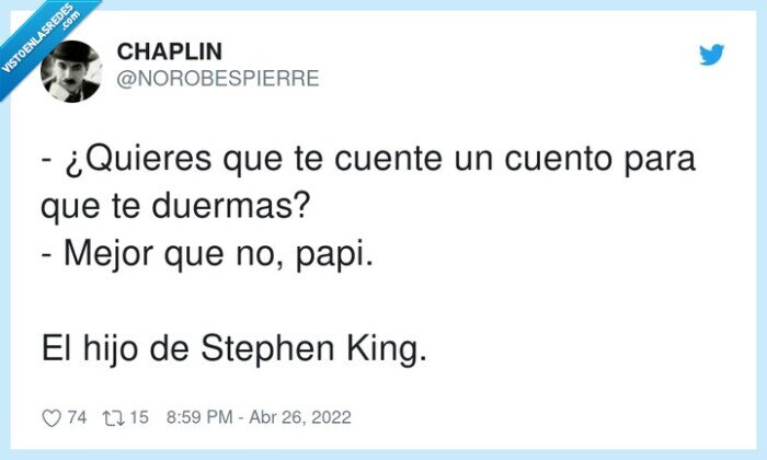 stephen king,contar,cuento,niño,hijo,dormirse