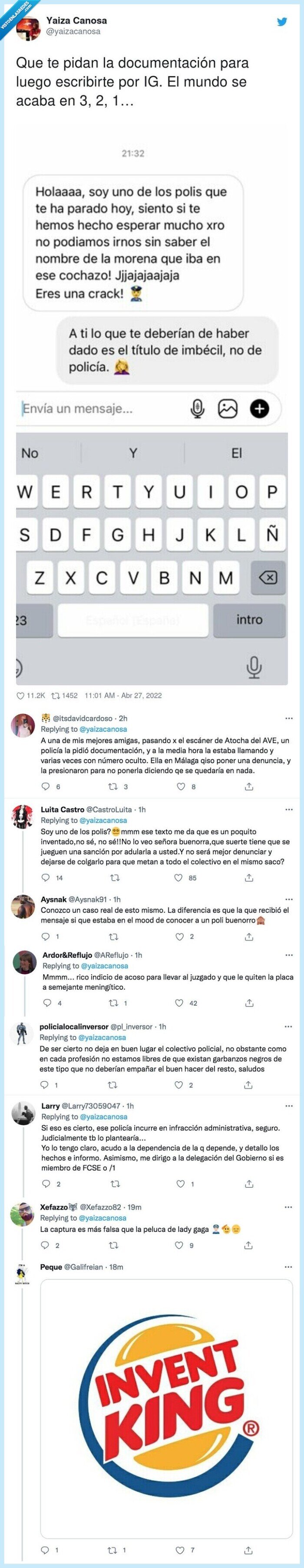 documentación,policía,ligar