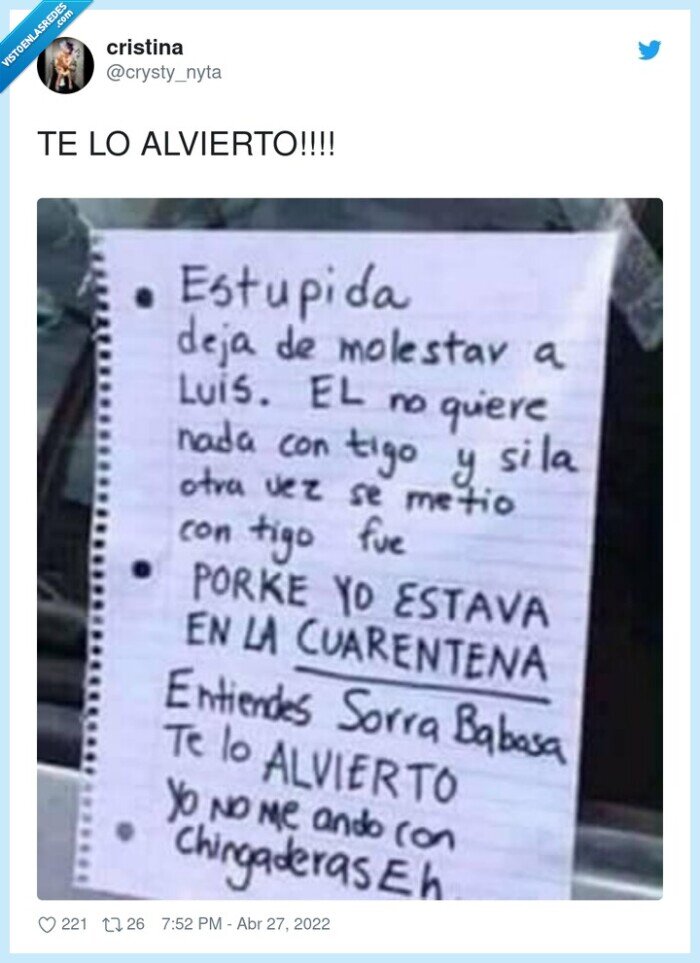 alvierto,cartel,amenaza