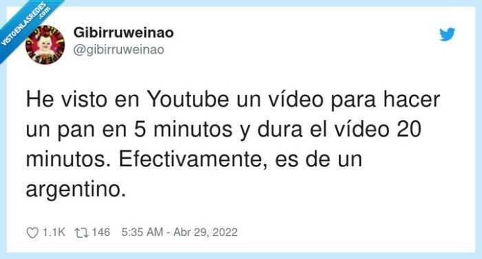 efectivamente,argentino,minutos,youtube,vídeo,pan