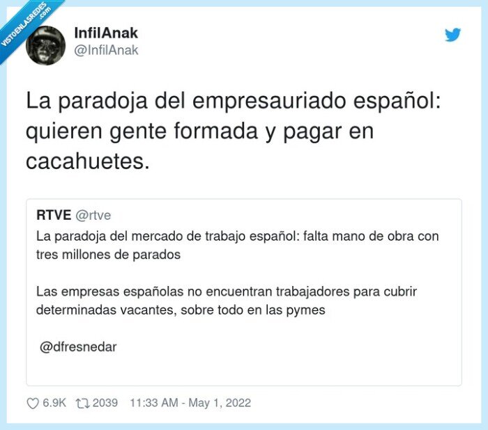 empresauriado,cacahuetes,paradoja,español,trabajo,formación,empresarios