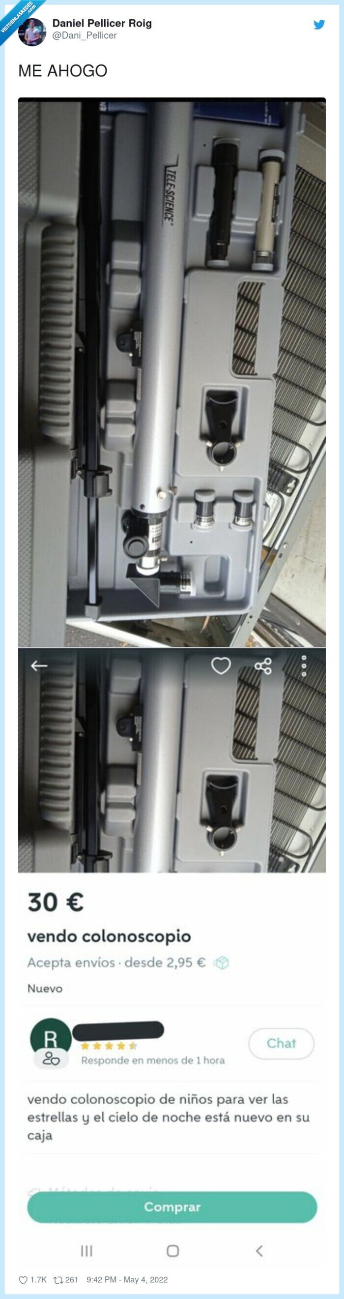 colonoscopio,wallapop,ni&ntilde;os,venta,telescopio