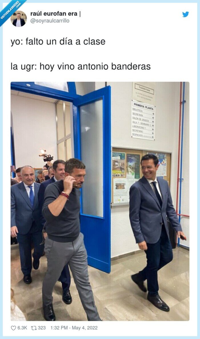 antonio banderas,clase,aparecer
