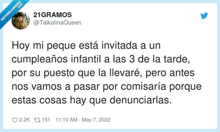 denunciar,cumpleaños,comisaría,invitada,infantil