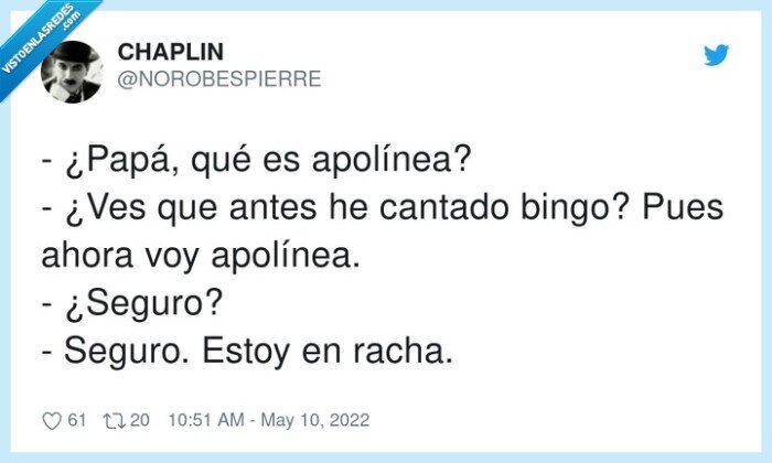 apolínea,cantado,papá,seguro,antes,bingo