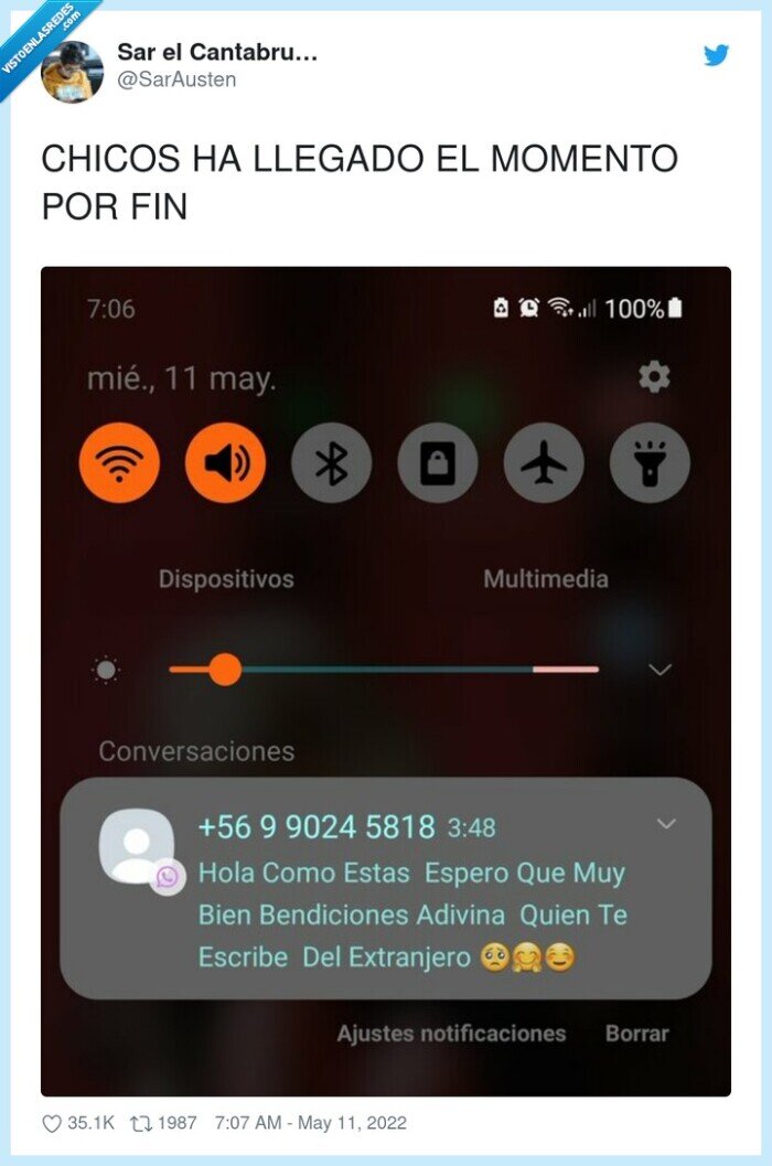 momento,llegado,chicos,por fin,scam,telefono