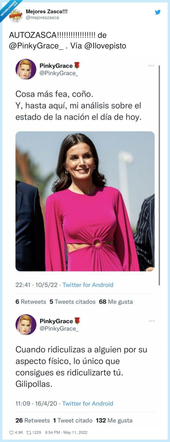 reina letizia,autozasca