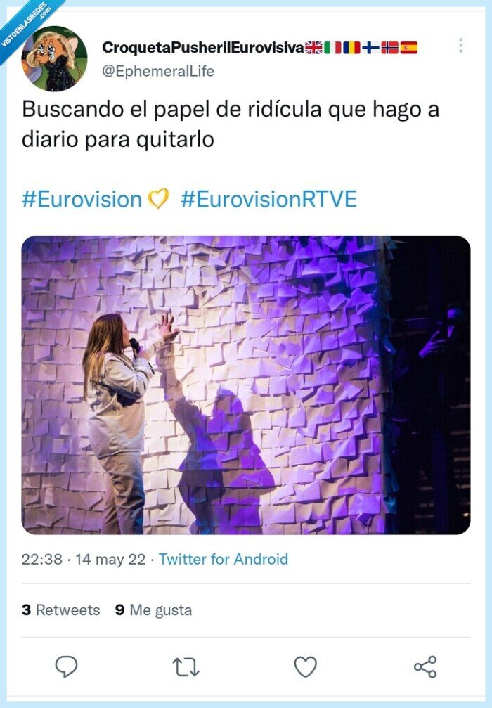 Ridícula,meme,Eurovisión,2022,música,papel,dónde está,humor,España,chanelazo