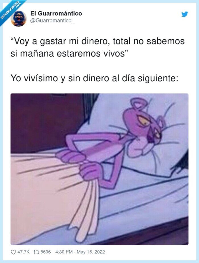vivo,dinero,gastar,pantera rosa