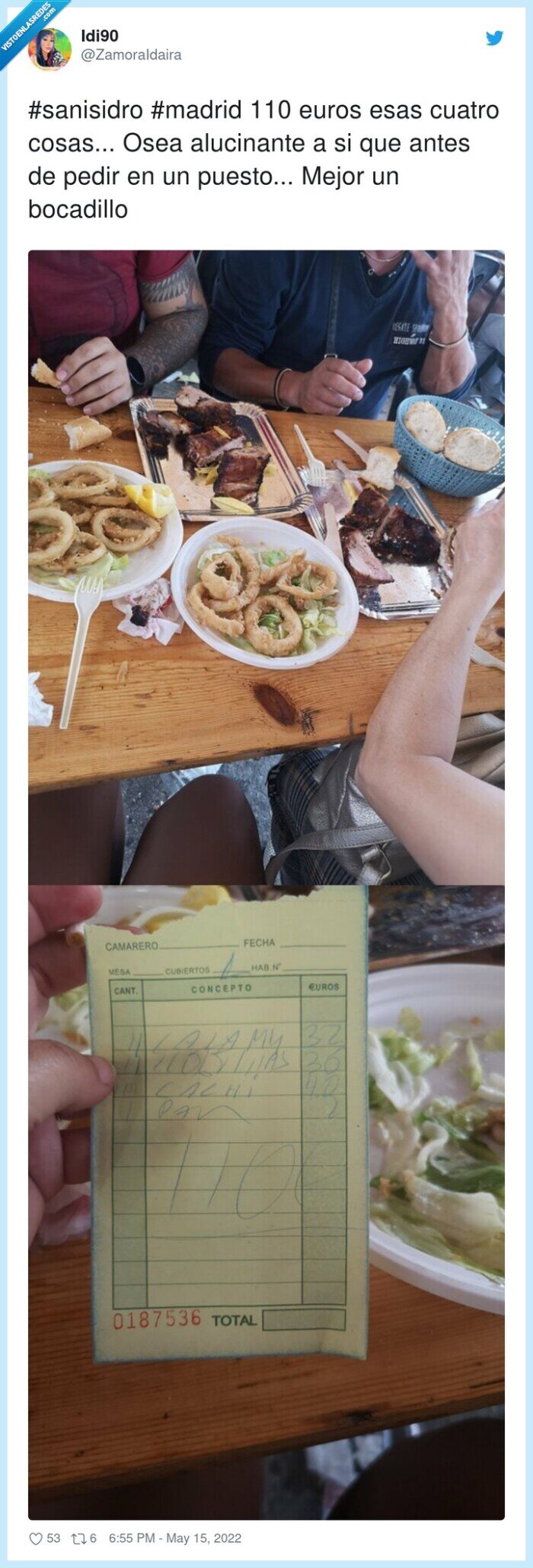 alucinante,sanisidro,bocadillo,madrid,estafa,puesto