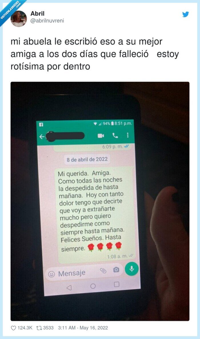 escribir,falleció,whatsapp,mensaje,abuela