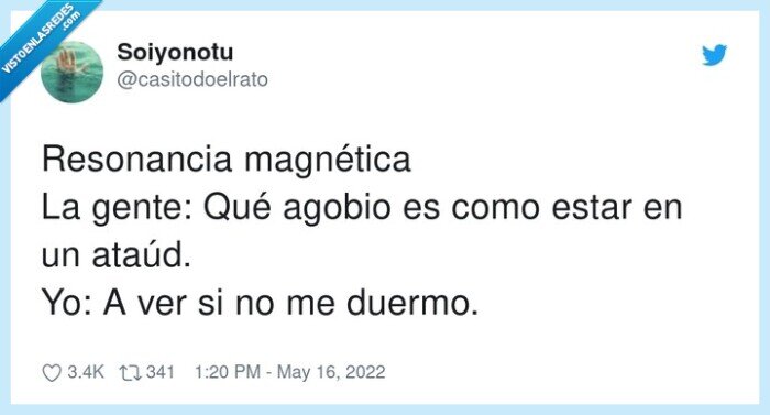 resonancia magnética,agobio,ataúd
