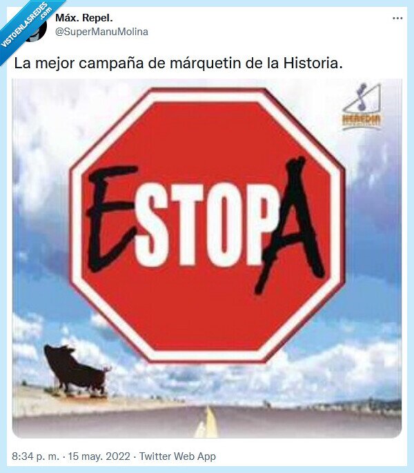 campaña,márquetin,historia,estopa,stop