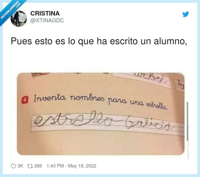 estrella,escrito,alumno,galicia