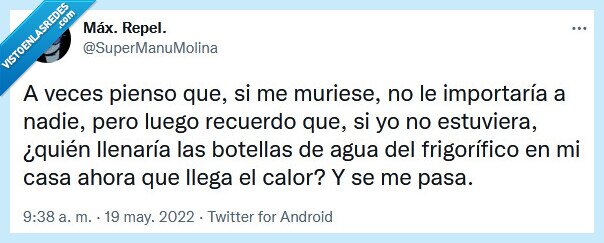 calor,botella,agua,rellenar,frigorífico,morir