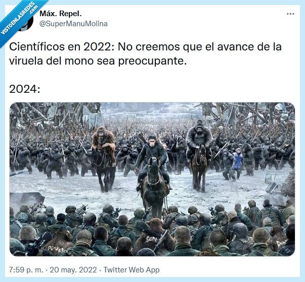 mono,viruela,científicos,avance,el planeta de los simios