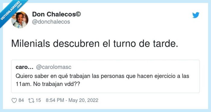 millennials,descubrir,turno de tarde,ejercicio,mañanas