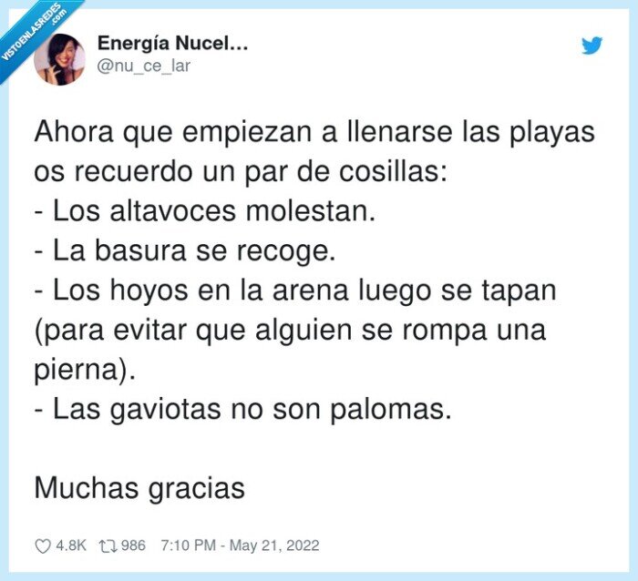 altavoces,playa,molestar,normas,conducta,llenarse,gaviotas