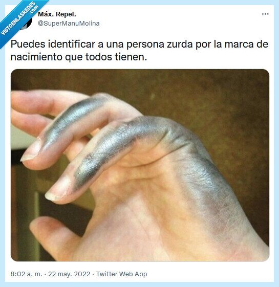 zurda,marca,nacimiento,lápiz