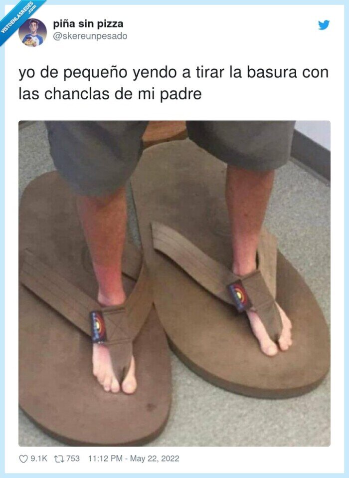 chanclas,pequeño,basura,tirar,padre