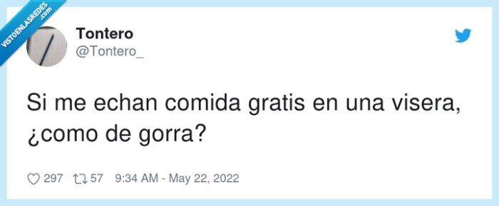 visera,comida,gratis,echar,gorra