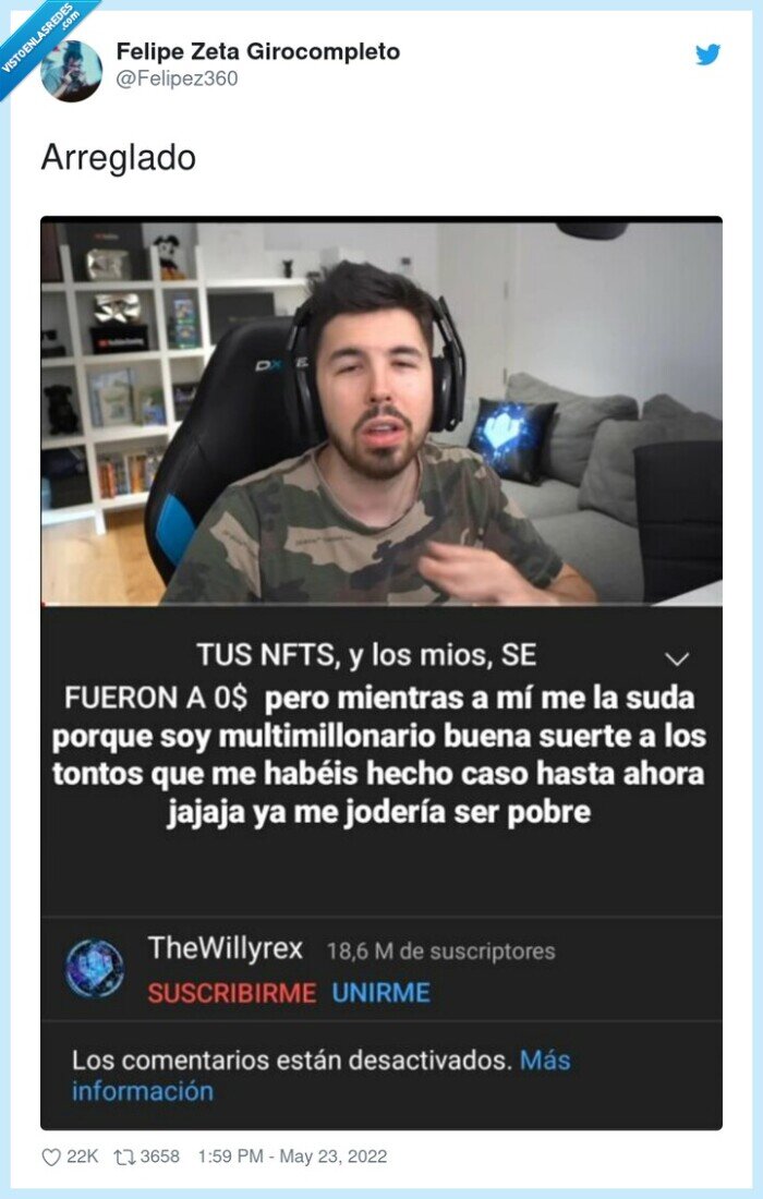 willyrex,nft,timo,dinero