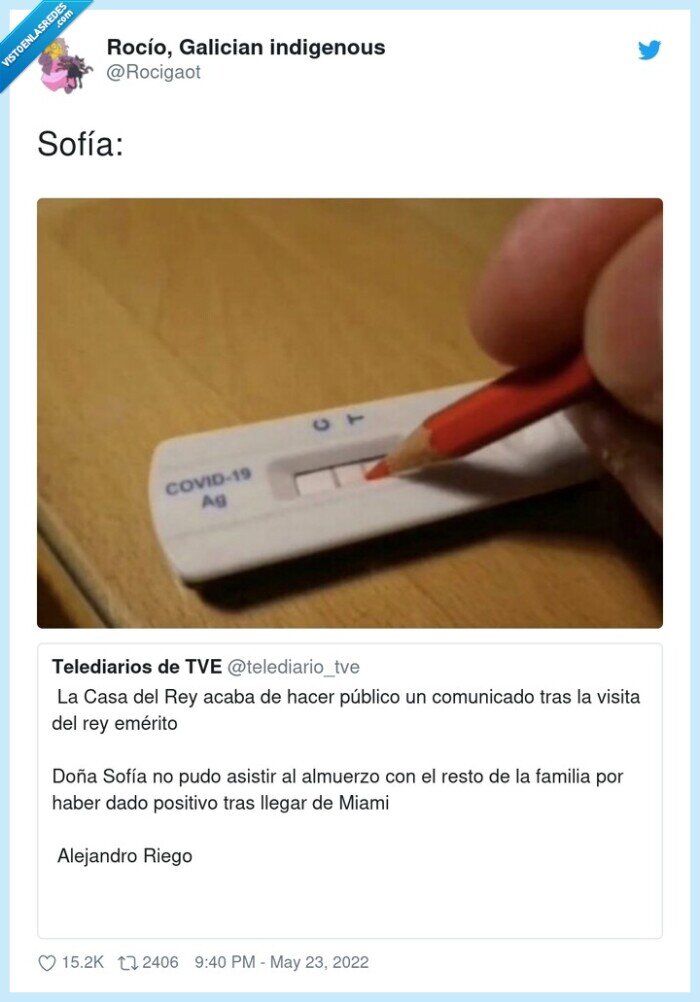 reina sofía,excusa,covid,positivo