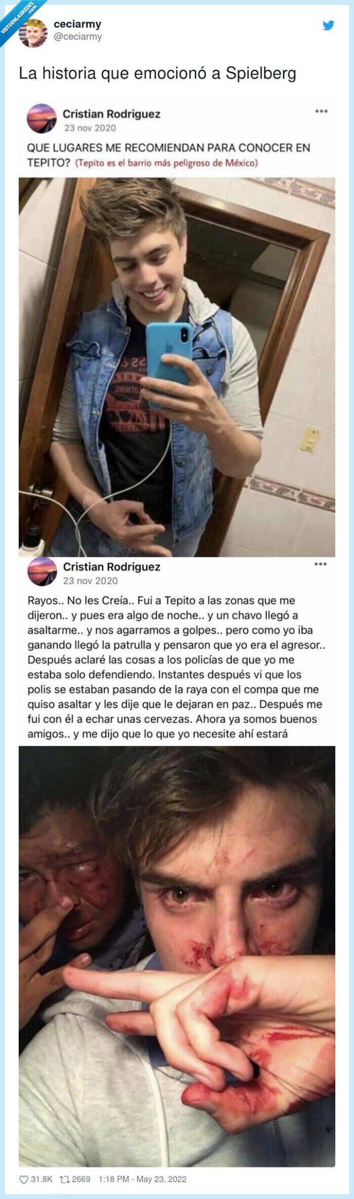 mexico,fiesta,policía,pelea,amigos,spielberg,historia